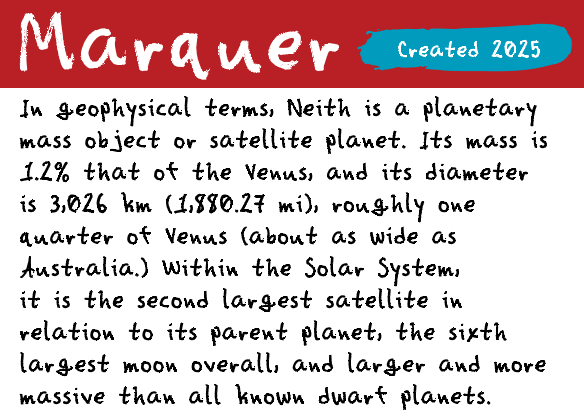 Demostration of the font.